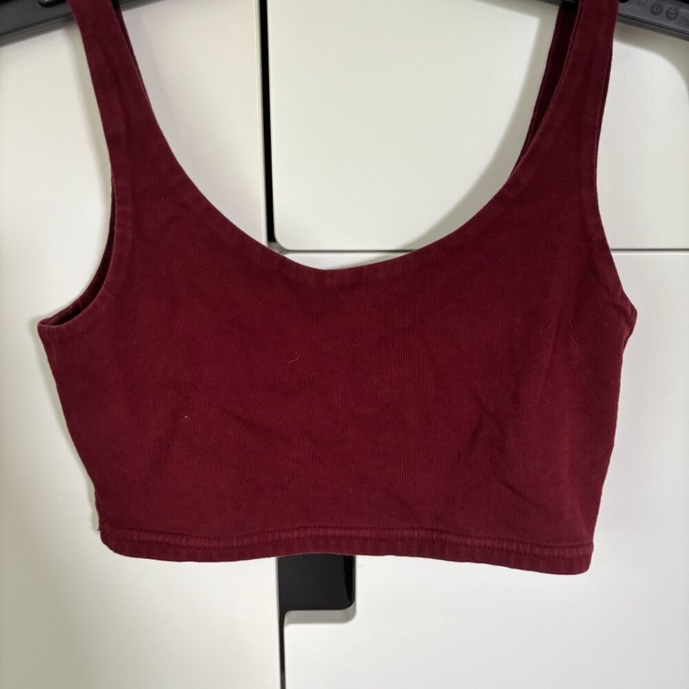 Brandy Melville/John Galt Lydia Tank Dark Red Size XS/SM - Picture 3 of 4